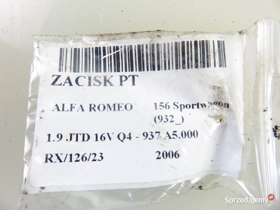 ZACISK PRAWY TYŁ ALFA ROMEO 156 19 JTD 16V osobowe Zaciski i jarzma