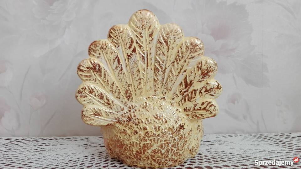 Indyk ptak figura z porcelany Dekoracje i ozdoby Białystok sprzedam