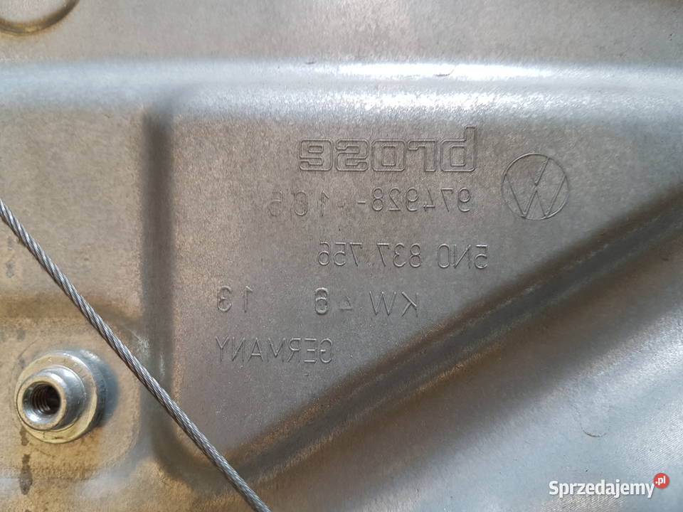 VW TIGUAN MECHANIZM PODNOSNIK SZYBY PRAWY PRZOD Turek