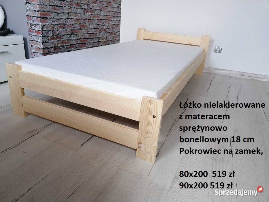 Łóżko z materacem 80x200 90x200 Hotelowe wielkopolskie Koło