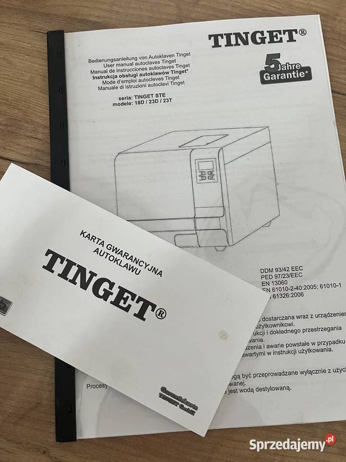 Autoklaw TINGET klasa B 18L Ozorków