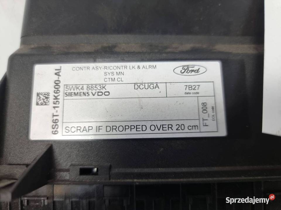 MODUŁ FORD FIESTA MK6 6S6T15K600AL KOMFORTU Lipno