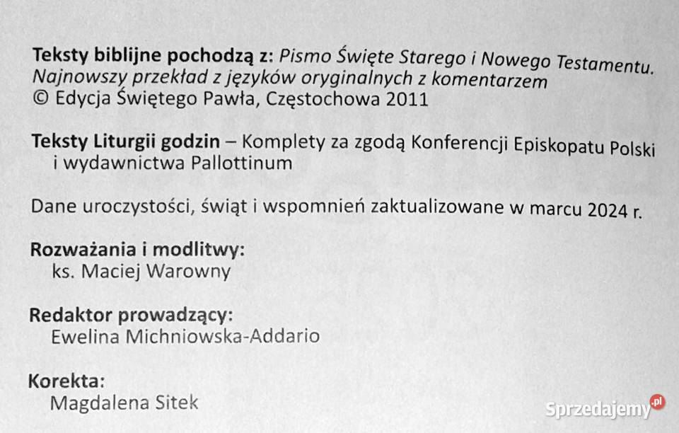 Słowo na każdy dzień Ewangelia 2025 Droga prawa lubelskie Chełm