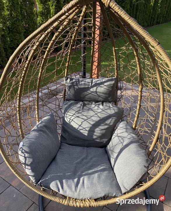 Fotel Kokon Ogrodowy Wiszący z Poduszkami Kraków