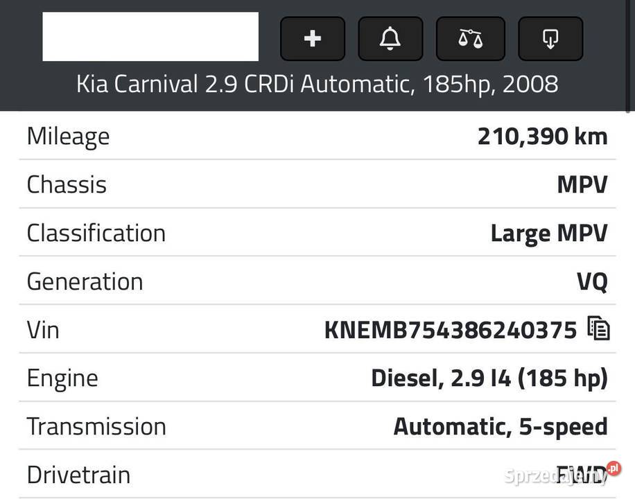 SILNIK J3 Kia Carnival Sedona III 29 CRDI 185 Chełm sprzedam
