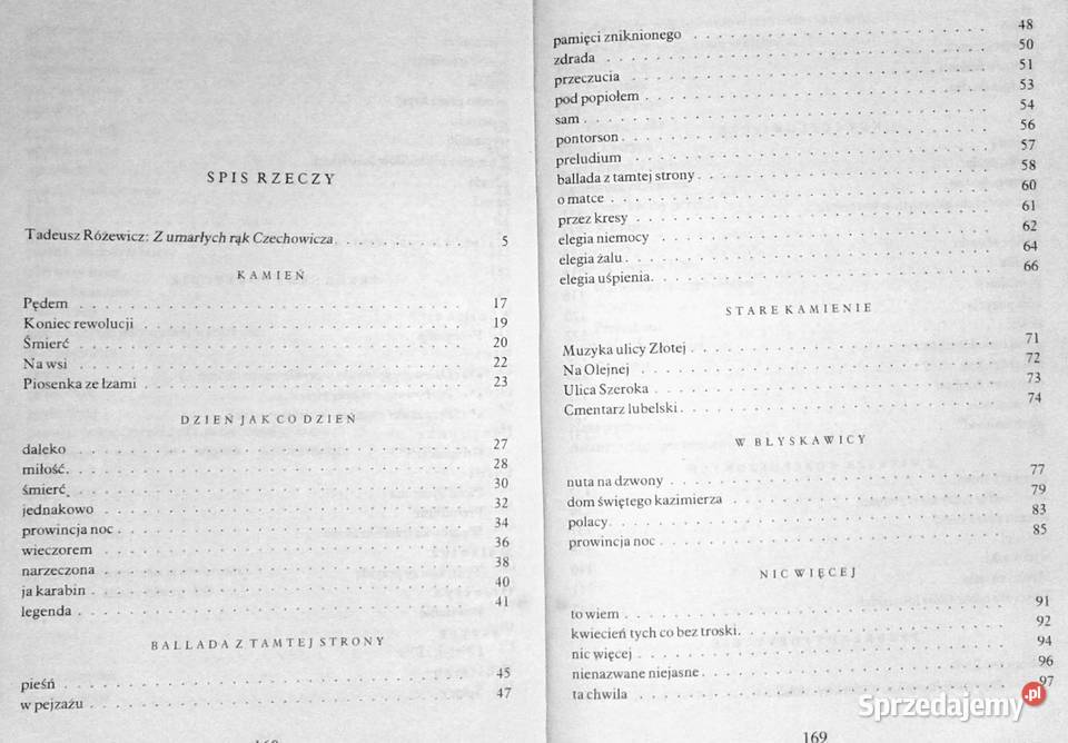 Wiersze wybrane Józef Czechowicz