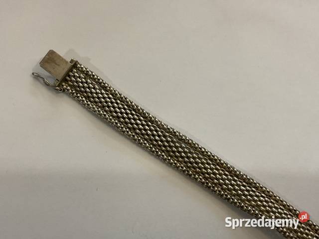 Srebrna bransoleta 925 szeroka siatka vintage małopolskie Kraków