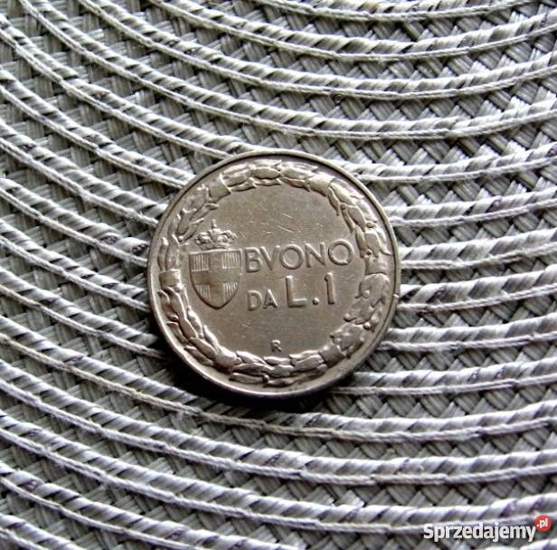 Włochy 1 Lir 1924r wielkopolskie Kalisz