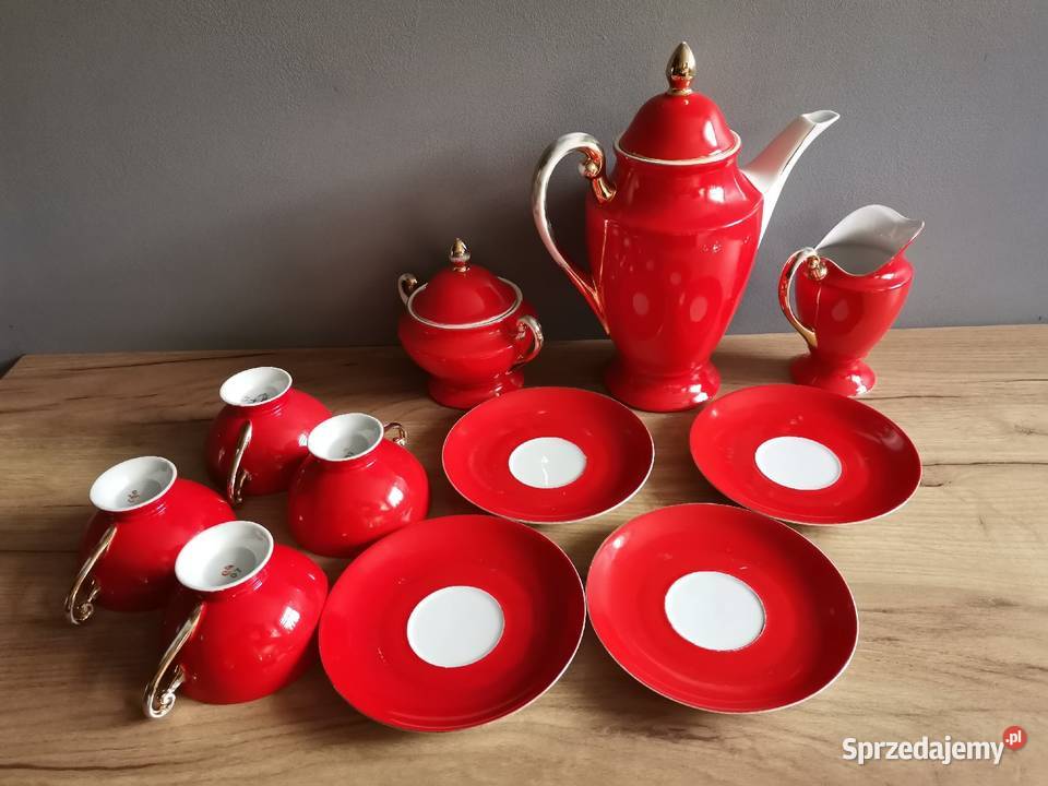 Stary serwis kawowy Giesche Empire porcelana Siemianowice Śląskie