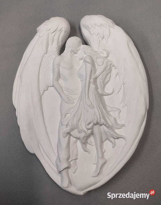 PŁASKORZEŹBA zakochany ANIOŁ ozdoba DEKORACJA na Warszawa