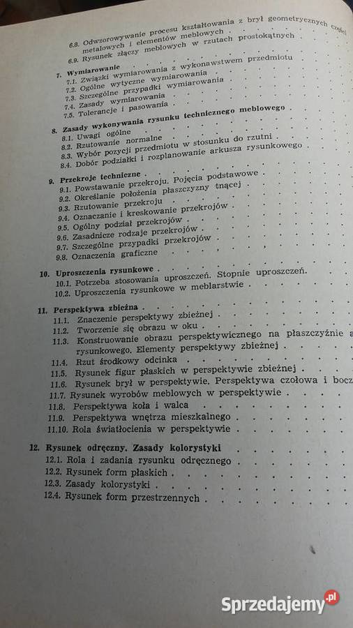 Rysunek zawodowy w meblarstwie Kosiński książki Warszawa