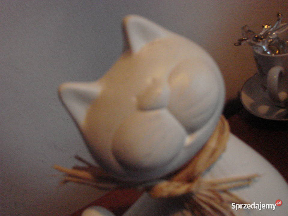 Kot ceramiczna figurka Rękodzieło Antyki, Sztuka, Kolekcje Pruszcz Gdański sprzedam