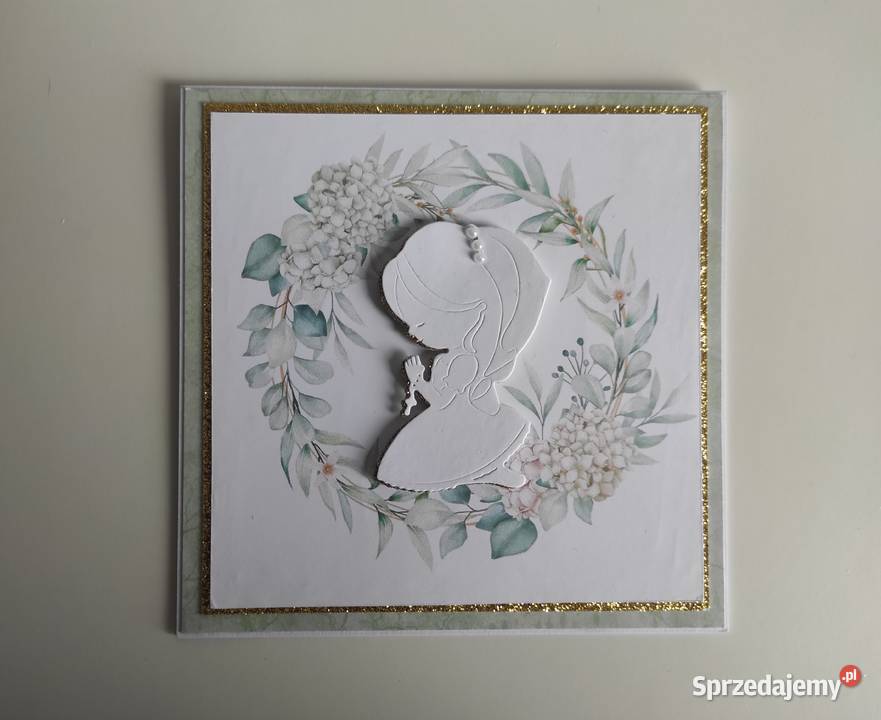 Kartka ręcznie robiona na Komunię Świętą Łódź sprzedam