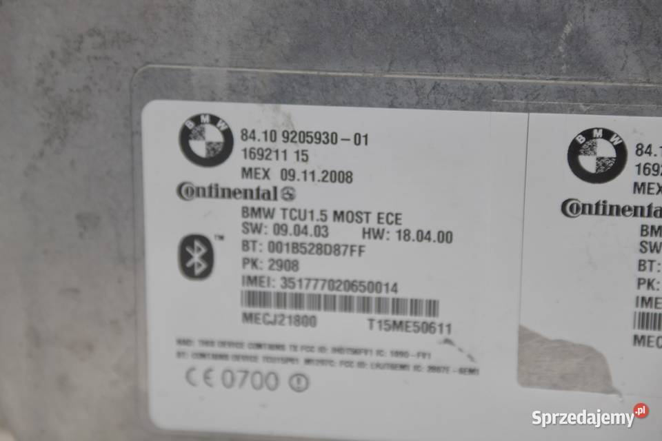 Moduł Sterujący BMW TCU 15 MOST ECE Continental Gizałki