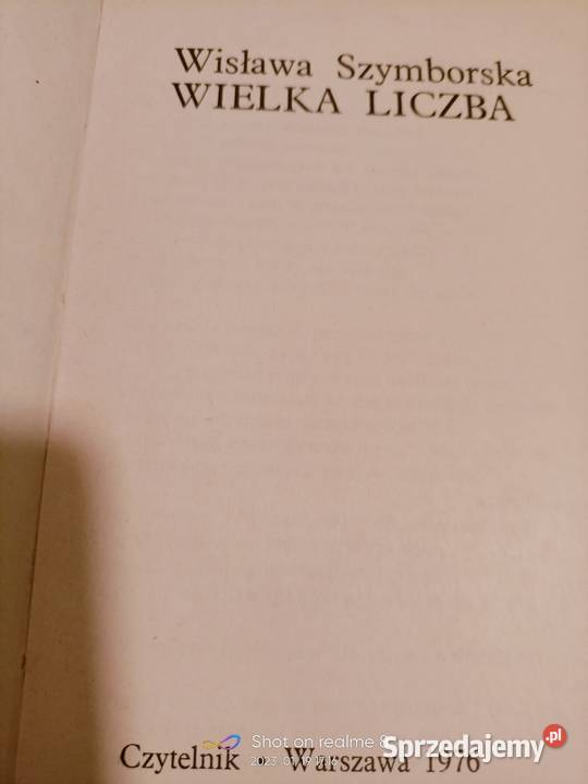 Wielka liczba Szymborska Poezje wiersze Warszawa