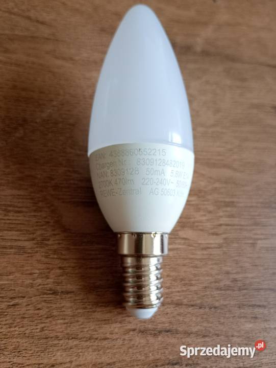 LED E14 58W 40W 470 lumen 2700K klasa A firmy zachodniopomorskie Szczecin