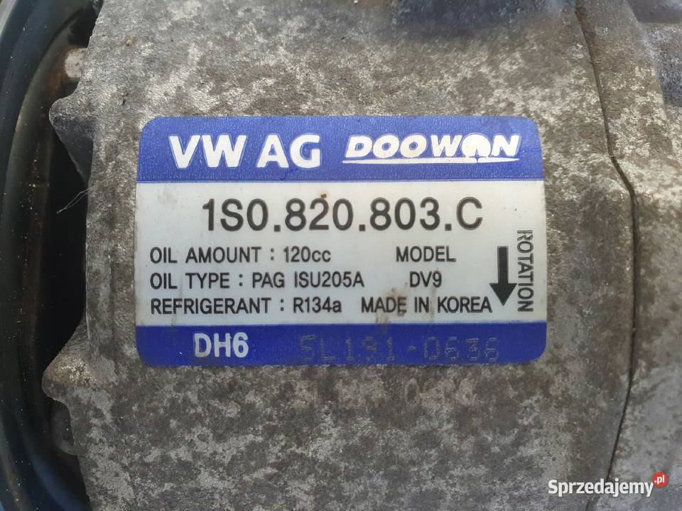 SPRĘŻARKA KLIMATYZACJI Skoda Citigo 10 MPI lubelskie Chełm