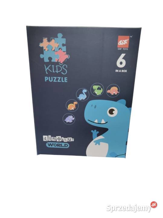Puzzle dzieci dinozaury duże elementy 6 obrazków Puzzle mazowieckie Mszczonów sprzedam