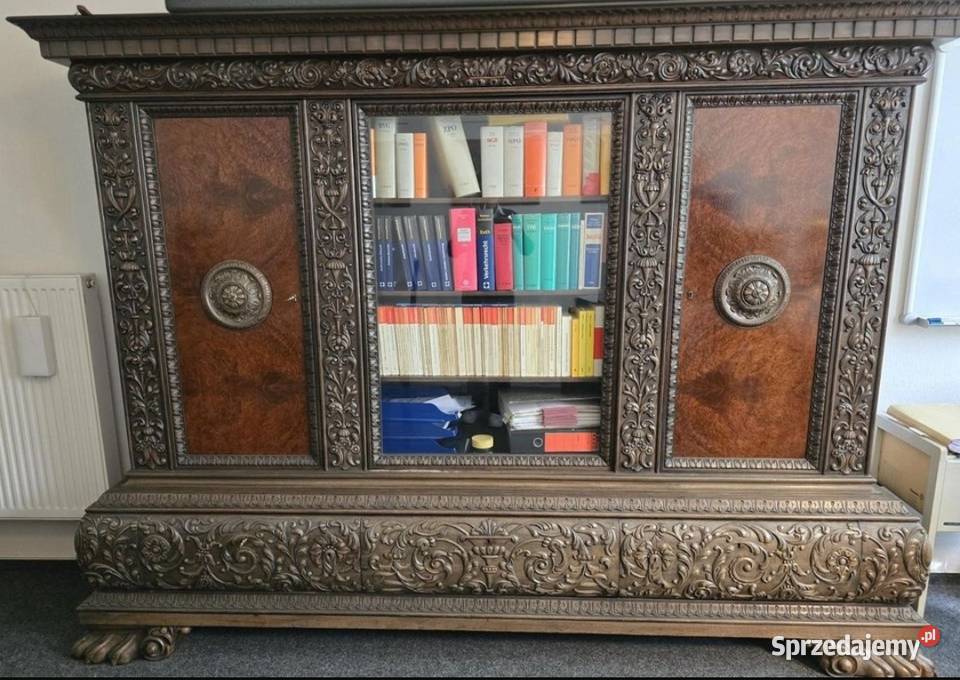 Neorenesansowy komplet gabinetowy z 1925 roku Wrocław sprzedam
