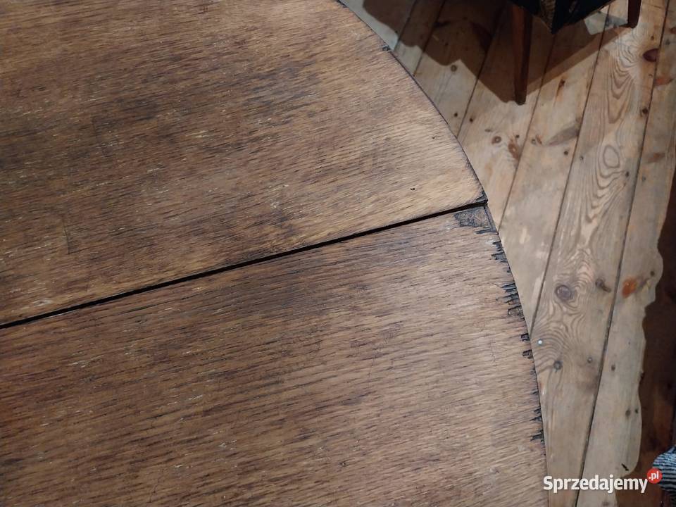 Stół okragly prl retro vintage ciezki rozkladany Gdańsk