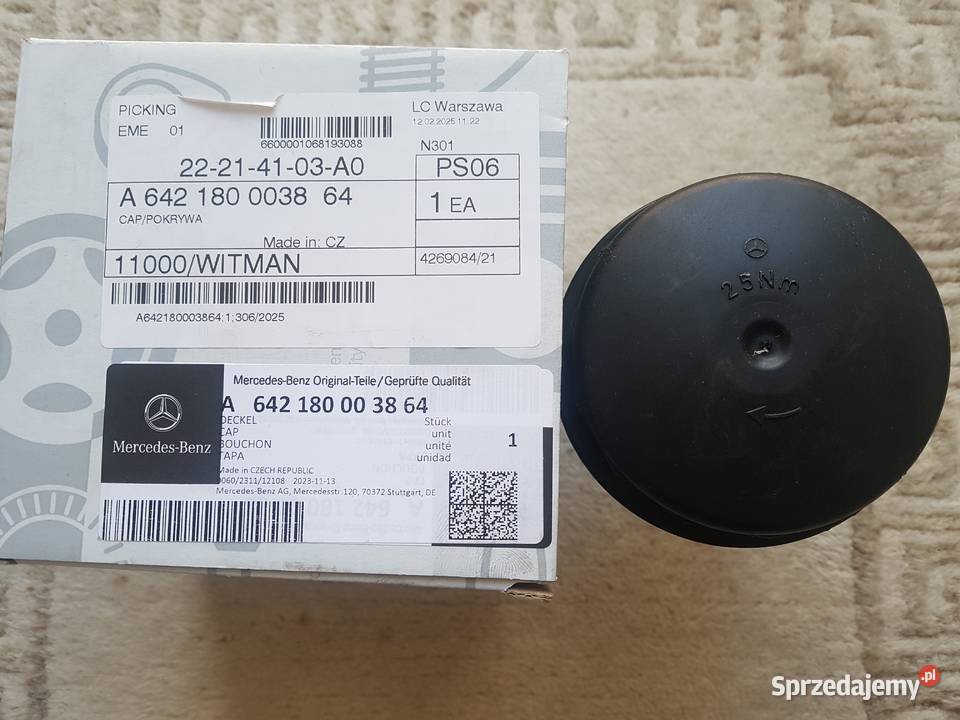 korek filtra oleju Mercedes Benz pomorskie