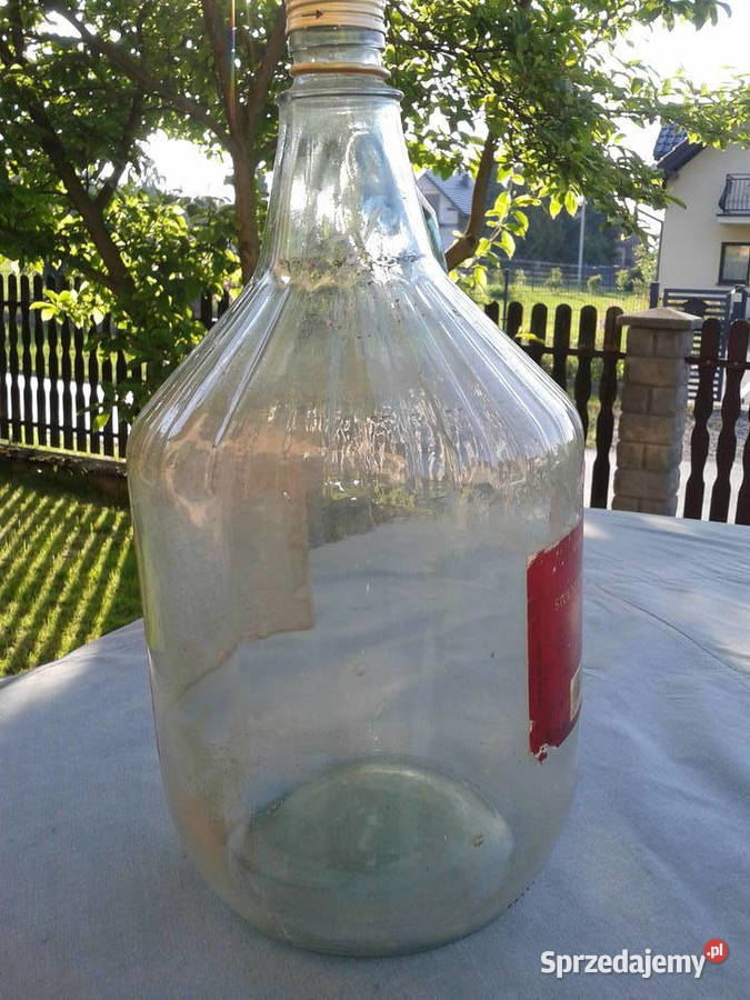 szklany buklak pojemnosc 5 l na wino soki itp