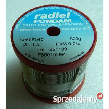 Cyna firmy Radiel Fondam Sn60Pb40 fi 15 500g