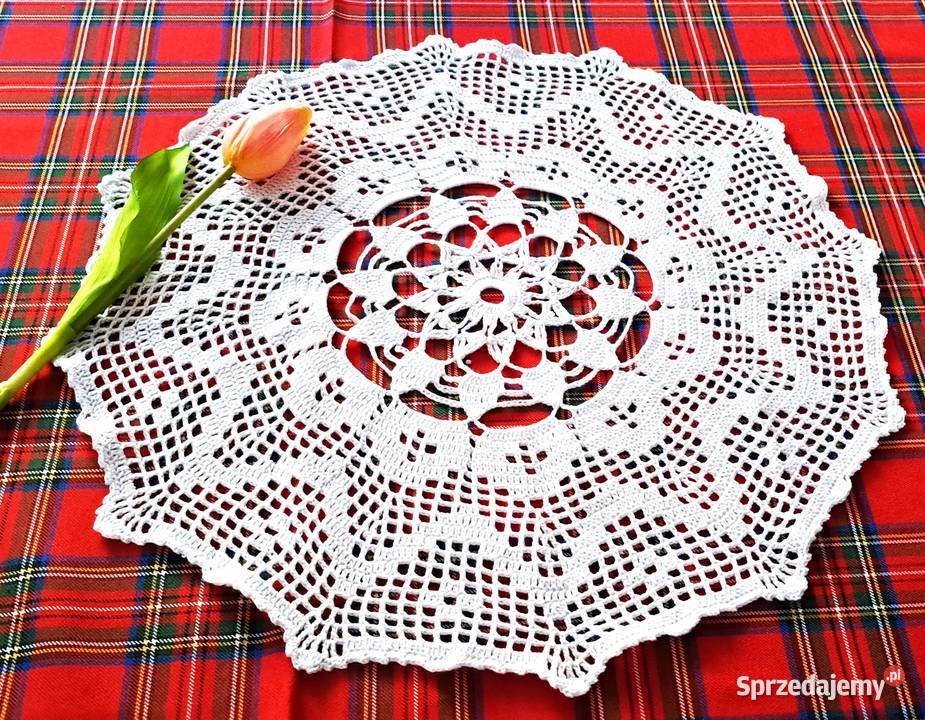 Serwetka na szydełku Wielkanocna rękodzieło NN8 Poznań