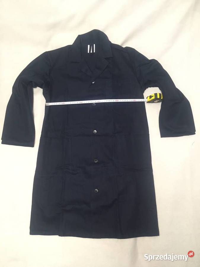 Fartuch roboczy czarny Nowy Bawełna L laborki Kołobrzeg