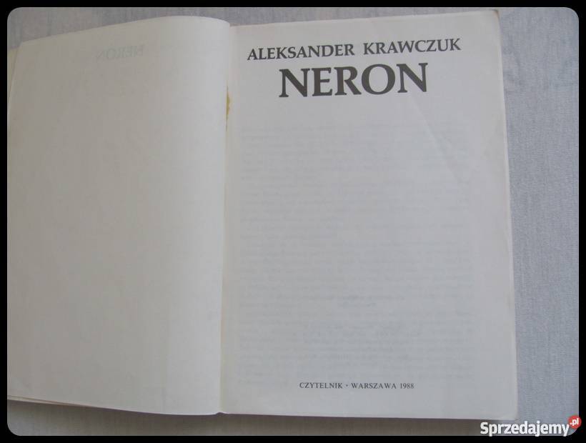 Aleksander Krawczuk NERON Czytelnik 1988 mazowieckie Płock
