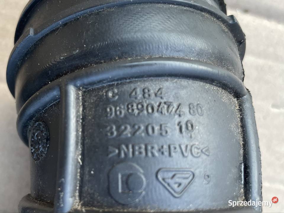 9689047480 waż rura powietrza peugeot 206 plus zachodniopomorskie Szczecin sprzedam