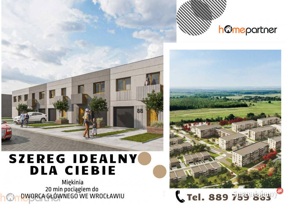 sprzedaży domu szeregowego 13234m2 Miękinia szeregowa sprzedam