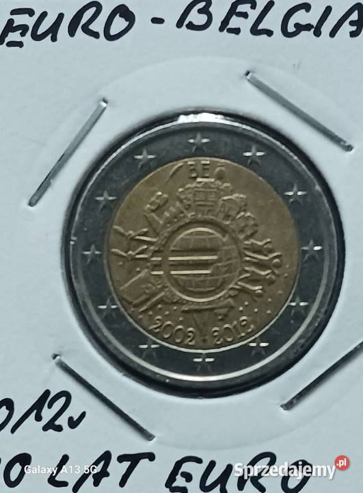 2 Euro Belgia 2012 r 10 Lat Euro Konin sprzedam