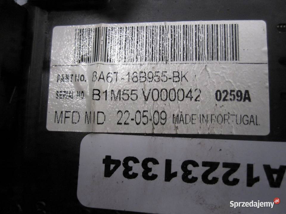 FORD FIESTA VII 09r ekran wyświetlacz