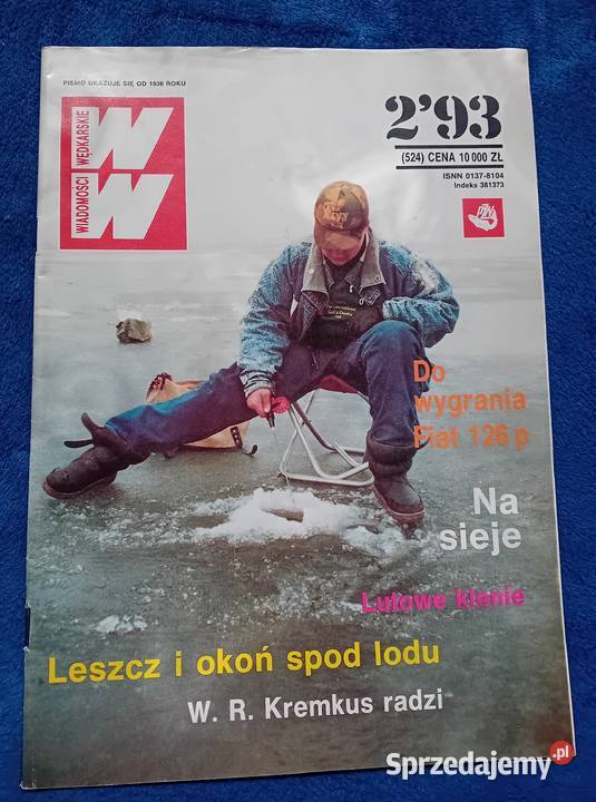 Miesięcznik Wiadomości Wędkarskie numer 2 1993 r Koźminek
