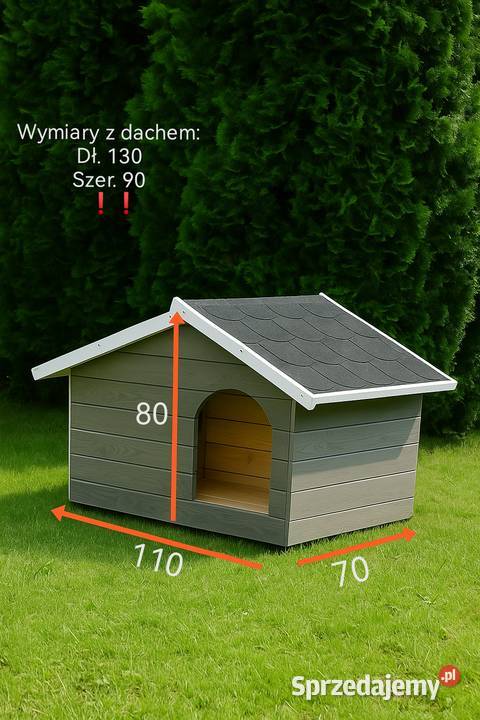 Buda psa ocieplana OTWIERANY DACH różne wymiary Jordanów