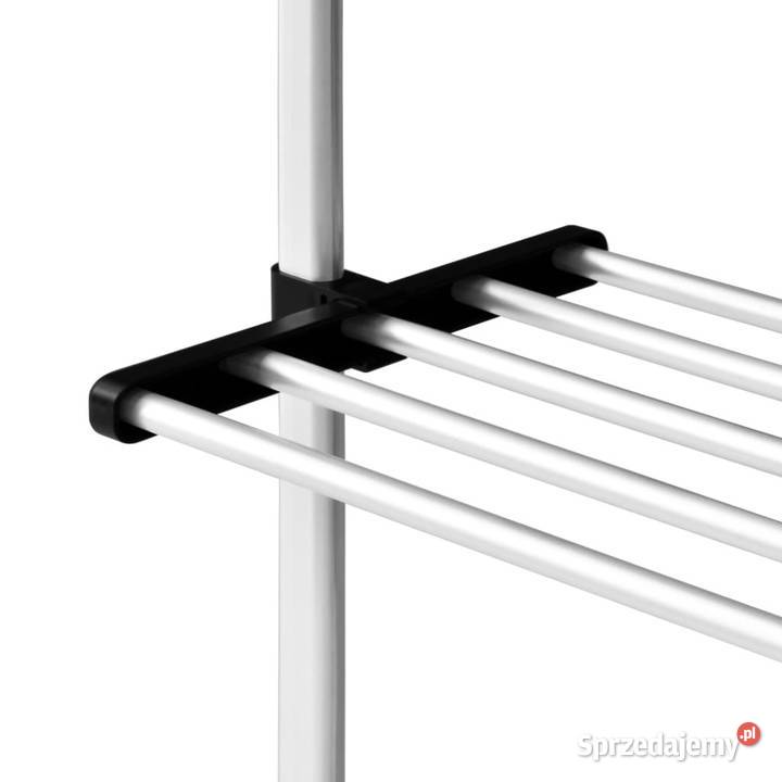 System teleskopowych drążków z półkami do
