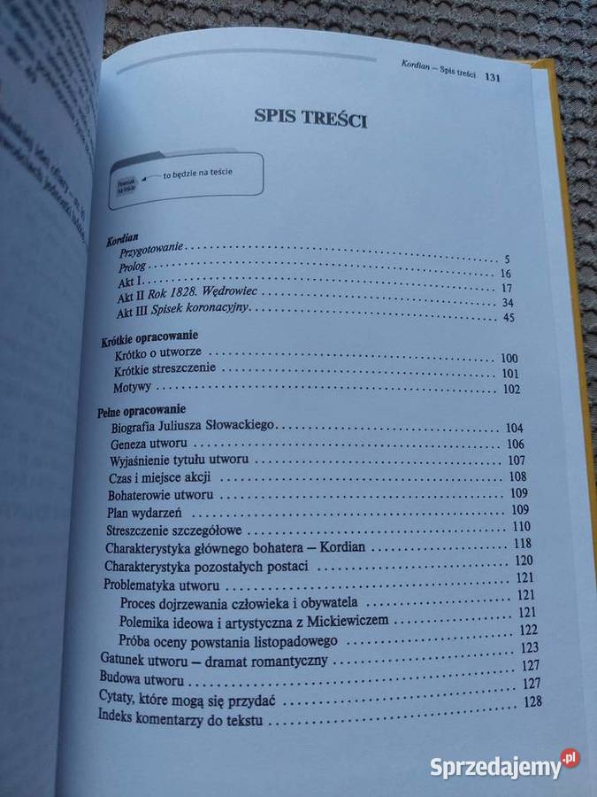 lektura z opracowaniem Kordian Juliusz Słowacki Kraków
