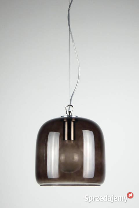 Szklana lampa wisząca walec na lince ROLLSBO Nowe