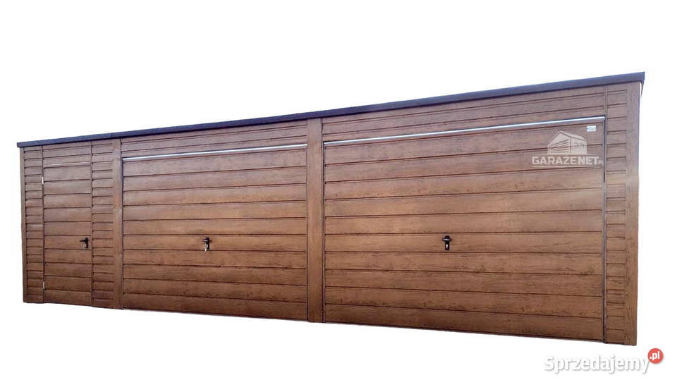 GARAŻ BLASZANY 8m x 6m SPAD TYŁ 2x BRAMA UCHYLNA Łapanów