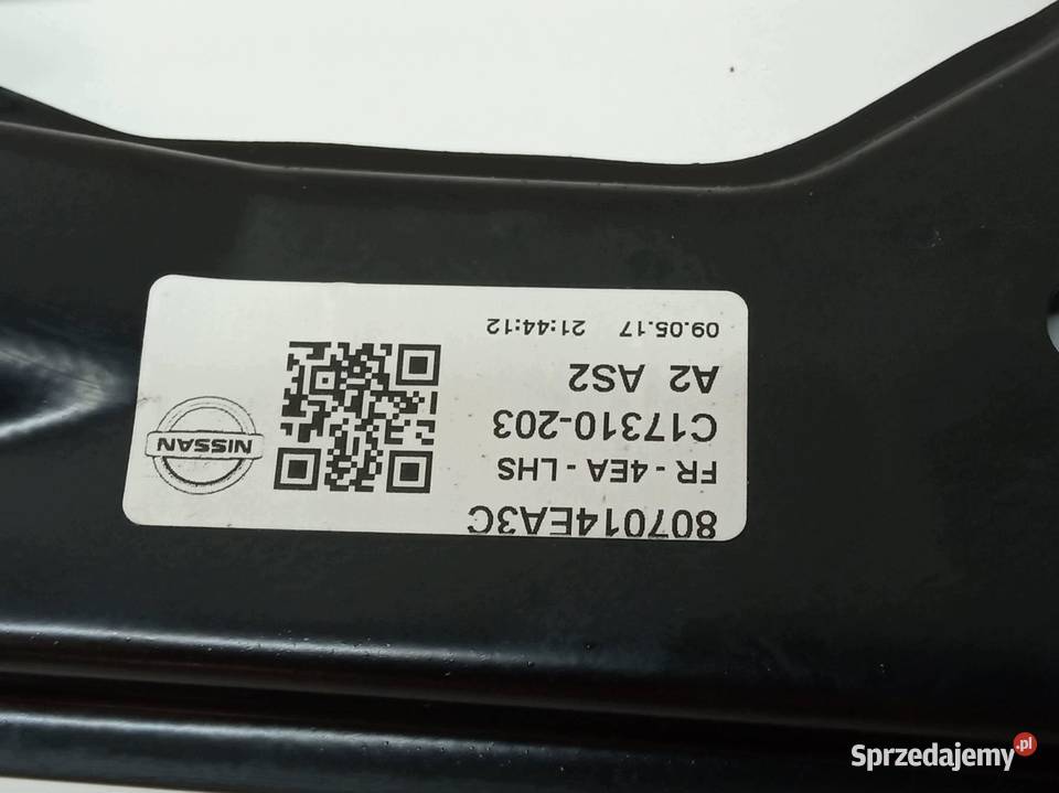 MECHANIZM SZYBY LEWY PRZÓD C21970100 Nissan Rok produkcji 2017