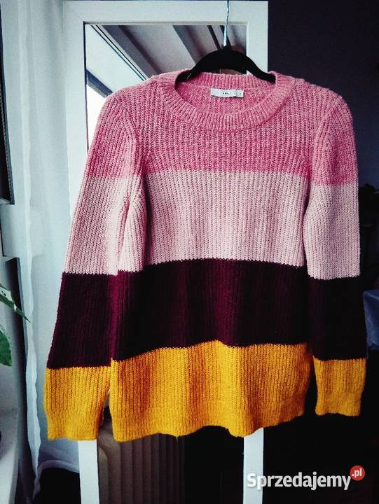 Sweter w pasy kolorowy damski Pigalle M sprzedam