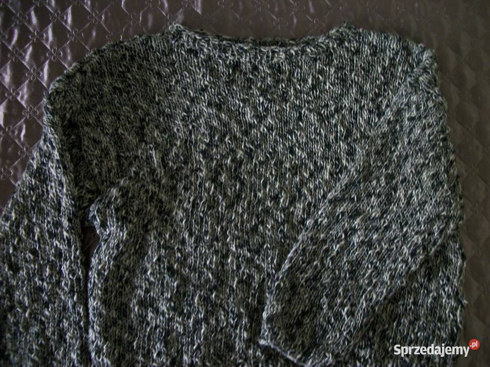 SWETEREK Z OZDOBNEJ PRZĘDZY LNIANEJ Rozmiar 38(M)