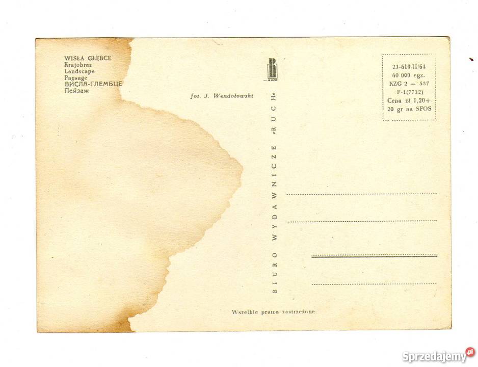 WISŁA GŁĘBCE KRAJOBRAZ POCZTÓWKA Krynki