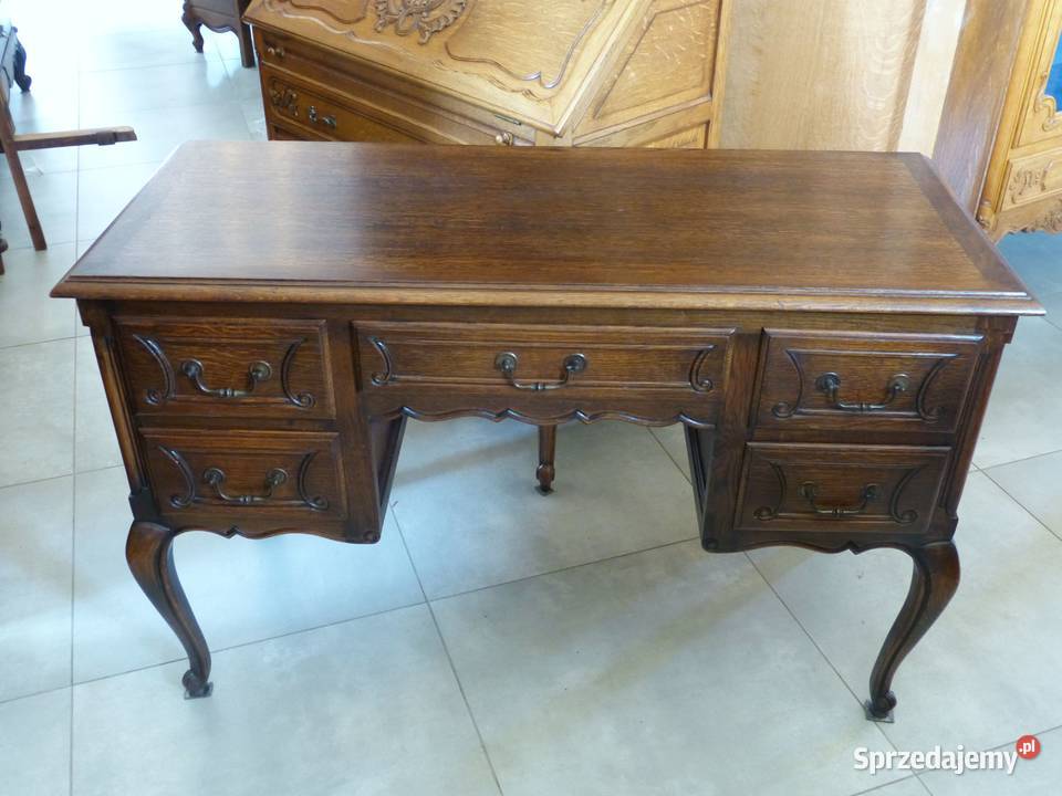 Piękne dębowe biurko ludwikowskiesklep Dąbrowa Meble Dąbrowa Górnicza sprzedam