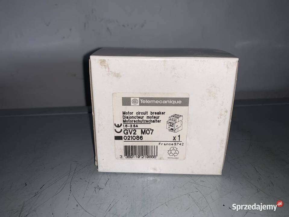 Wyłącznik silnikowy Telemecanique GV2M07 1625A Pozostałe Warszawa