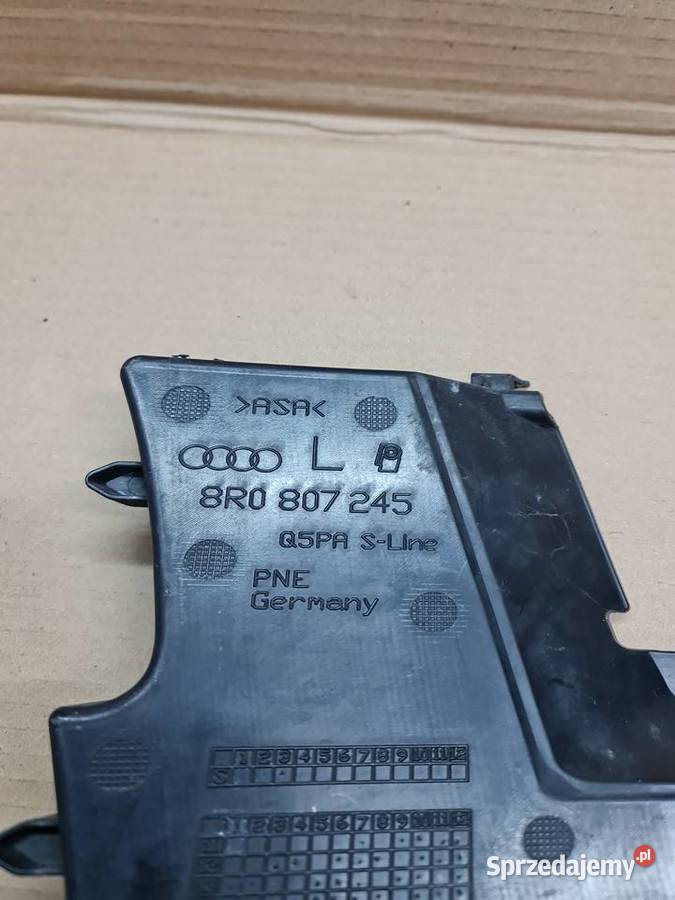 Maskownica zaślepka zderzaka LEWA AUDI Q5 SLine wielkopolskie Wolsztyn