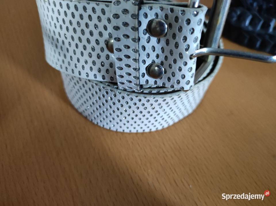 komplet pasków pasek skórzany z klamrą cyrkonie