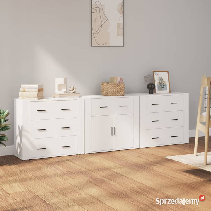 Szafki 3 biały materiał drewnopochodny WM3185423 Warszawa sprzedam