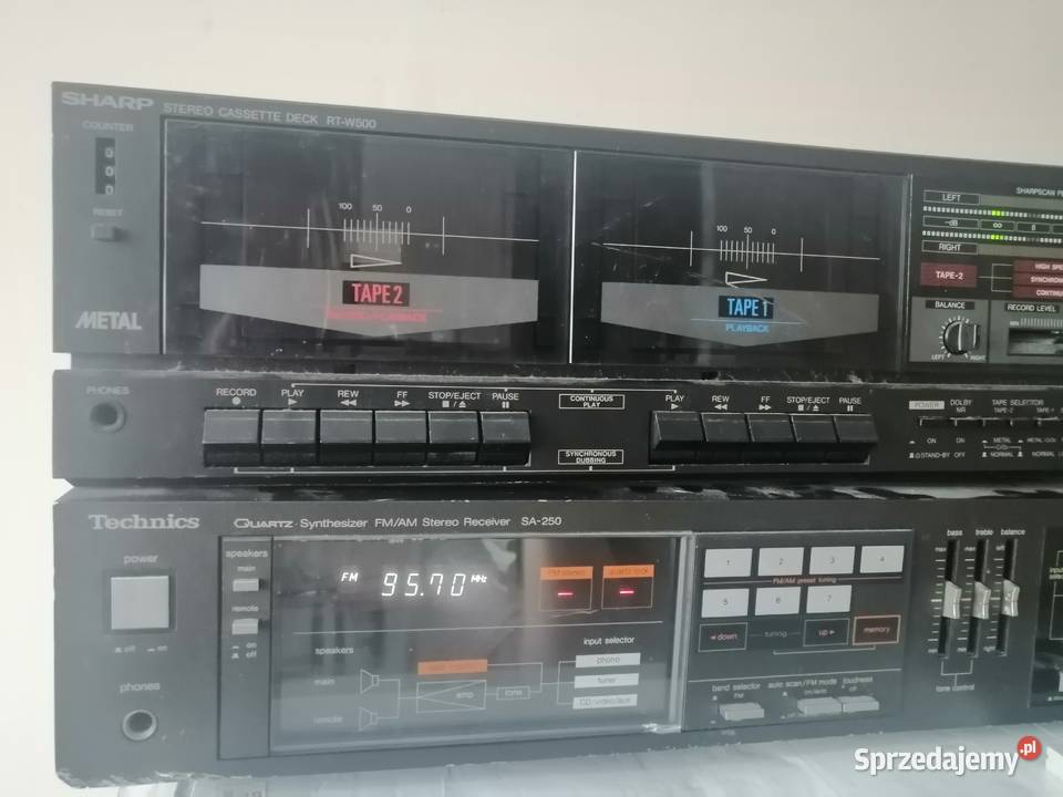 magnetofon dwukasetowy deck stereo SHARP typ Legnica